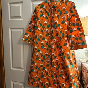 Zuri dress, standard length, #Poppy art pattern , size L